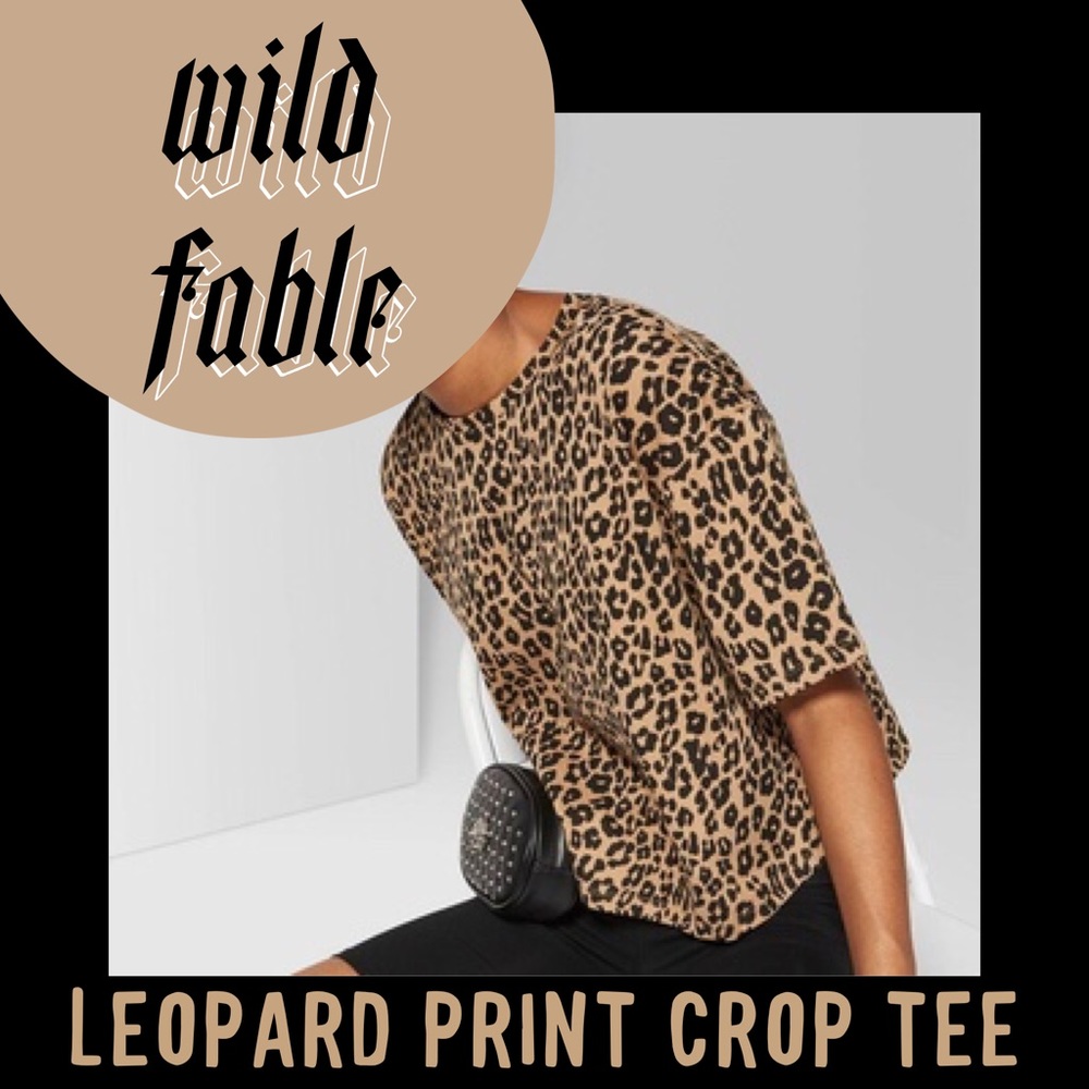Wild Fable cropped leopard print tee